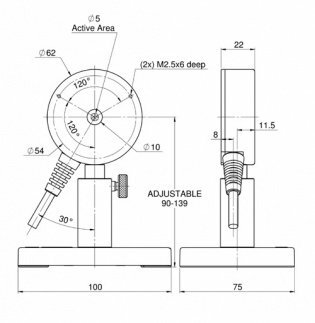 Датчик для измерения энергии от 30 пДж до 20 нДж серии PD10-IR-pJ-C