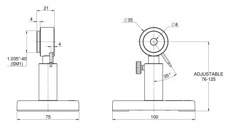 Фотодиодный датчик для измерения интенсивности излучения серии PD300RM-8W