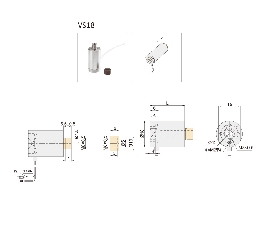 Преднагруженный кольцевой пьезоактуатор VS18