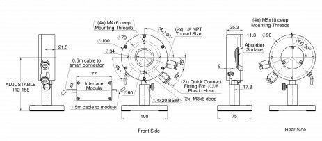 Датчик для измерения мощности от 5 Вт до 1000 Вт серии 1000W-BB-34-QUAD
