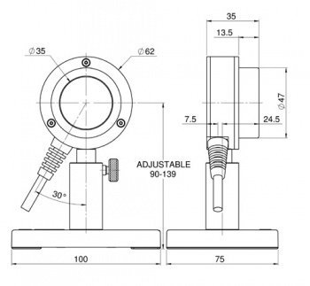 Датчик для измерения энергии от 20 мкДж до 10 Дж серии PE50-DIF-C