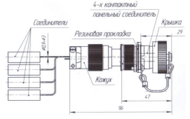 Герметичная бортовая оптическая кабельная сборка ФТЯИ.203733.301