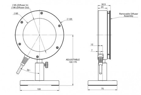 Датчик для измерения энергии от 0,4 мДж до 40 Дж серии PE100BF-DIF-C