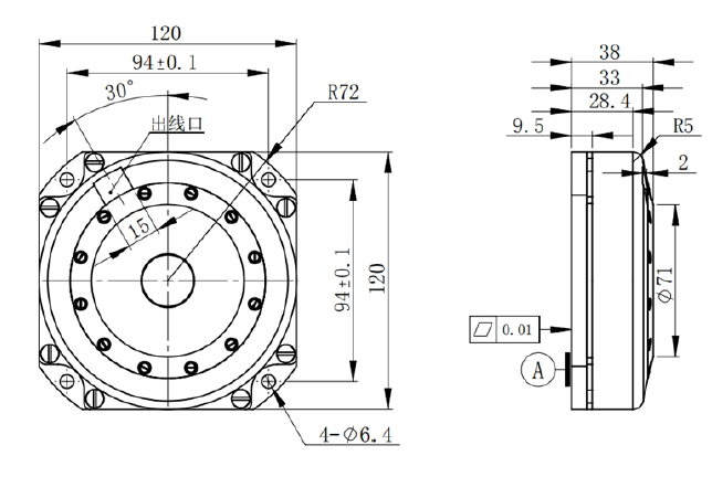 Высокоточный одноосевой волоконный гироскоп 120 мм