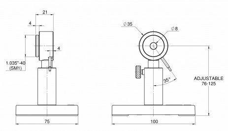 Фотодиодный датчик для измерения интенсивности излучения серии PD300RM-UV