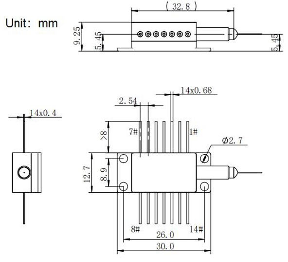 Высокомощный узкополосный DFB диод