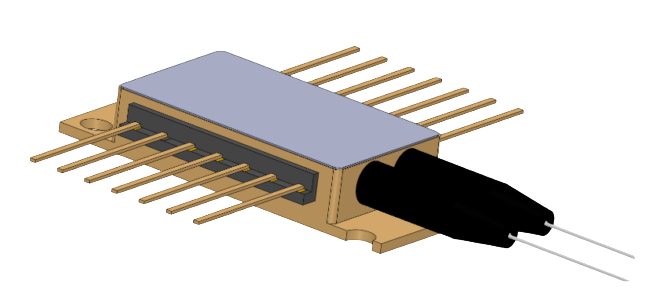 Лазерный диод накачки 980 нм, 400/520/700 мВт, 14-контактный корпус, двучиповое исполнение