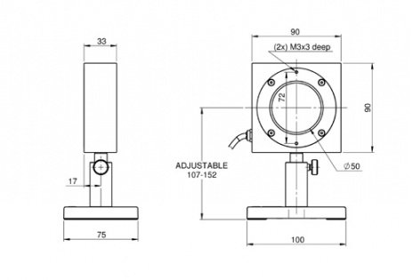 Датчик для измерения мощности от 300 мВт до 150 Вт серии L40(150)A-LP2-50