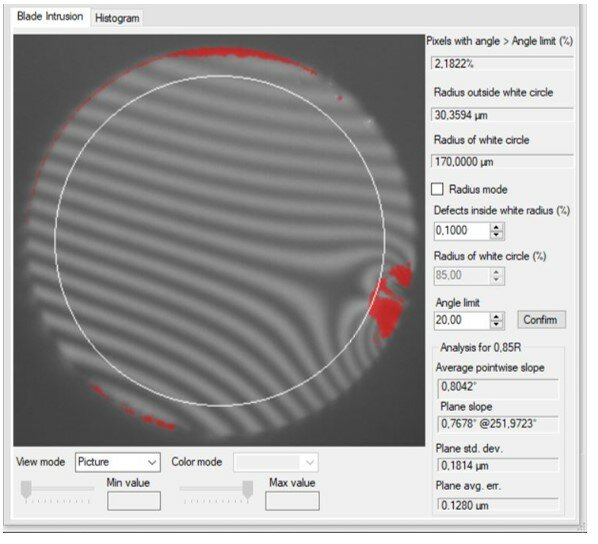 Рисунок 12 –Параметры измерения волокна 20, 400.jpg