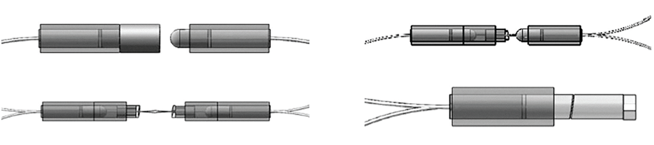 Общий вид стыковки волоконных коллиматоров