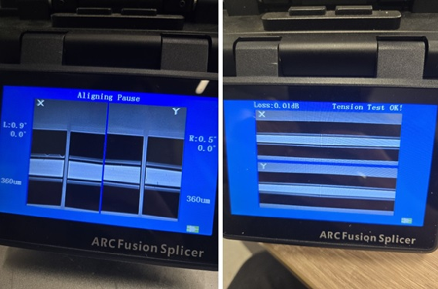 Результат сварки волокна 100/120/360 мкм