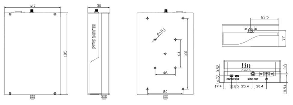Чертеж общего вида задающего лазера Blade (1064 нм)