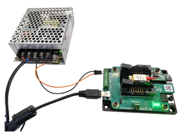 Рисунок 6 – Внешний вид сборки из источника питания и драйвера с лазерным диодов..png Рисунок 6 – Внешний вид сборки из источника питания и драйвера с лазерным диодов..png