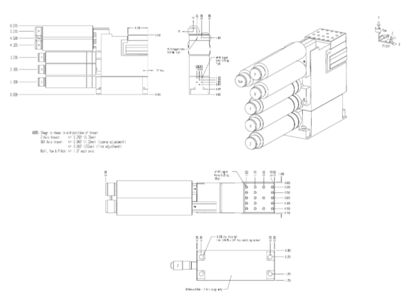 6-ти осевой моторизованный нанопозиционер L-P6-BBBBBB-N-2A-HN-SI