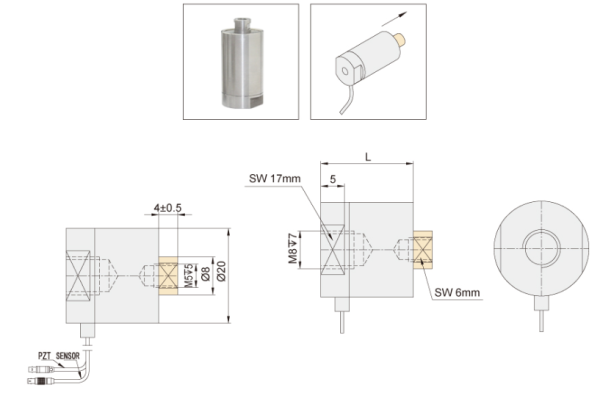 Линейный пьезоактуатор VS20