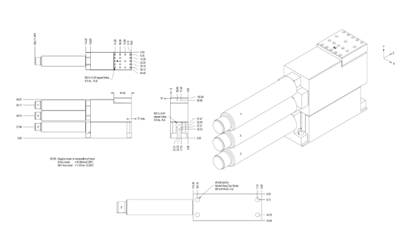 3-х осевой моторизированный нанопозиционер L-P3A-BBB-HN-SI