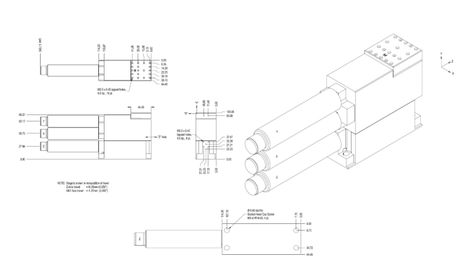 3-х осевой моторизированный нанопозиционер L-P3A-BBB-HN-SI