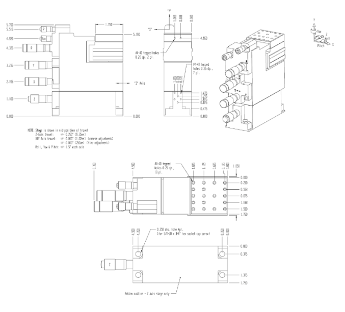 6-ти осевой моторизованный нанопозиционер L-P6-BBBMMM-N-2A-HN-SI