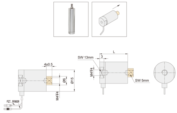 Линейный пьезоактуатор VS15