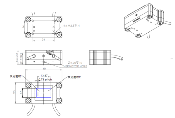 796/ 806 нм 200 Вт вертикальная матрица лазерных диодов