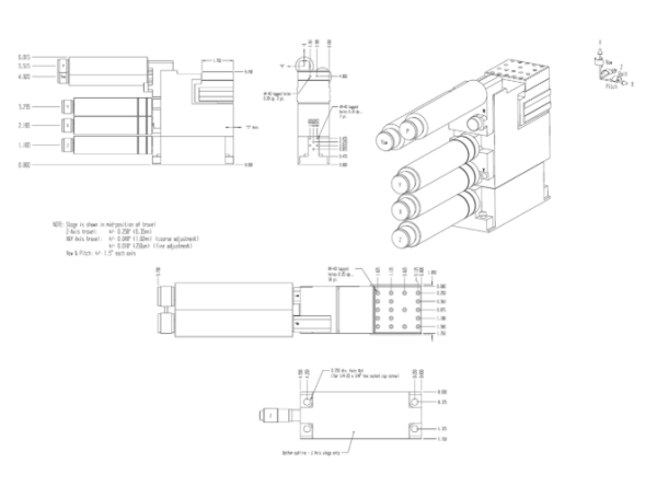 5-ти осевой моторизованный нанопозиционер L-P5-BBBBB-N-2A-HN-SI