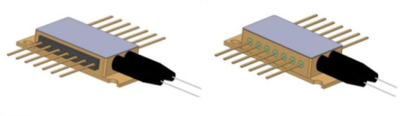 Лазерный диод накачки 980 нм, 400/520/700 мВт, 14-контактный корпус, двучиповое исполнение