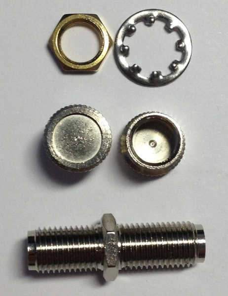 Многомодовый оптический проходной SMA-SMA адаптер с круглым фланцем