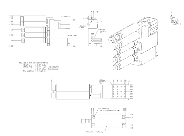 6-ти осевой моторизованный нанопозиционер L-P6A-BBBBBB-HN-SI
