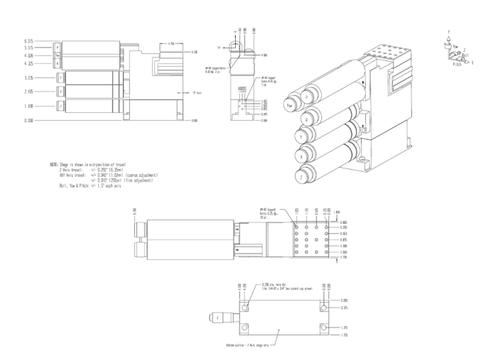 6-ти осевой моторизованный нанопозиционер L-P6A-BBBBBB-HN-SI