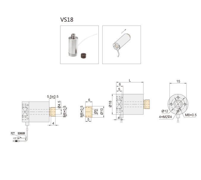 Преднагруженный кольцевой пьезоактуатор VS18