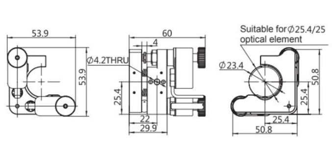 Держатель оптики T25N81 с пьезо-линейным приводом