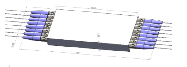 Матрица волоконных переключателей 1x2, 2x2