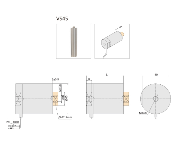 Пьезоактуатор линейный VS45