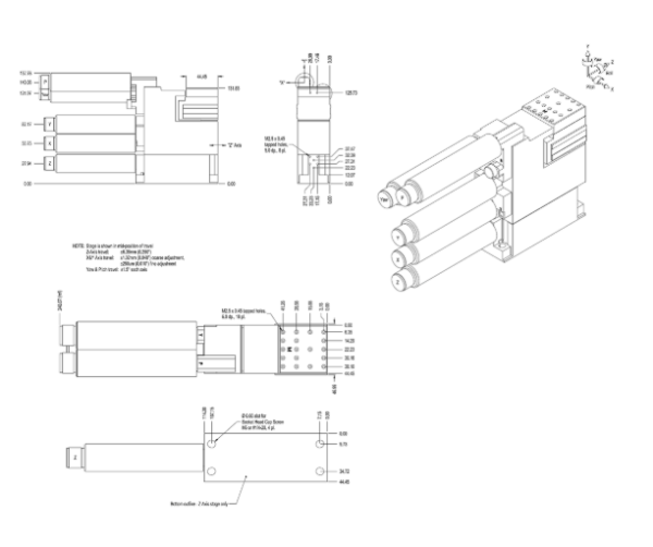 5-ти осевой моторизованный нанопозиционер L-P5-BBBBB-N-2A-HN-SI
