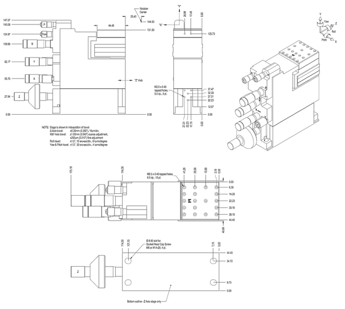 6-ти осевой полуавтоматический нанопозиционер L-P6A-BBBMMM-HN-SI