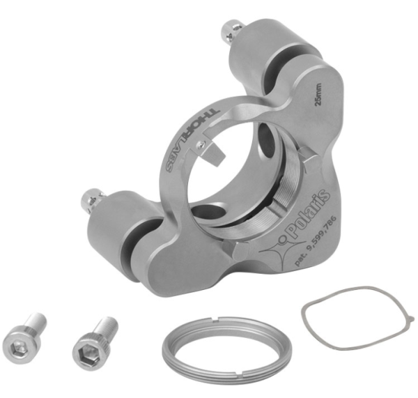 Держатель оптики Polaris Ø25 мм, 2 регулировочных винта