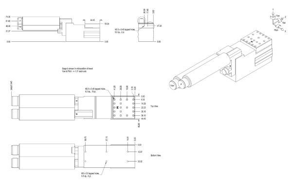 2-х осевой моторизированный нанопозиционер L-P2YP-BB-SI