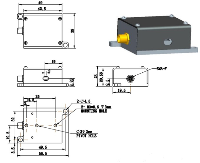 Акустооптический модулятор 1064нм, 80МГц