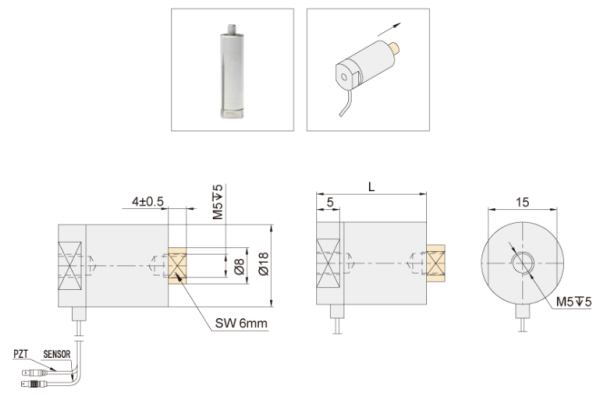 Линейный пьезоактуатор VS18