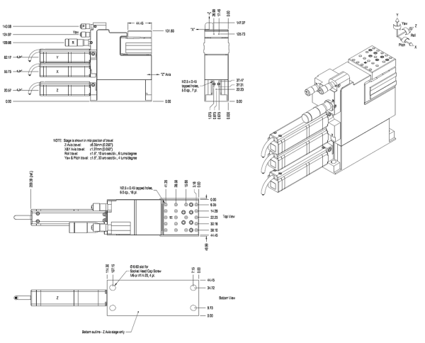 6-ти осевой полуавтоматический нанопозиционер L-U6S-H-SI