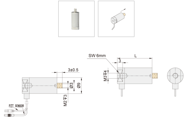 Линейный пьезоактуатор VS9