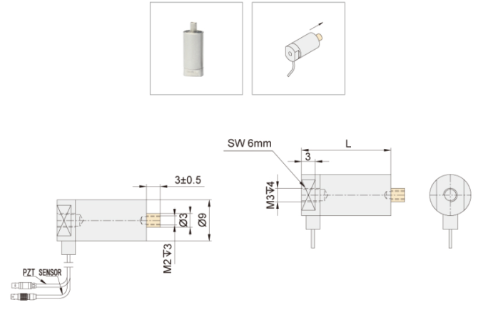 Линейный пьезоактуатор VS9