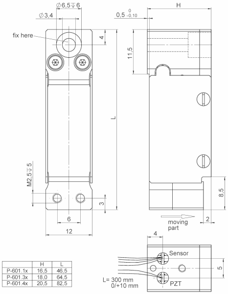 Линейные актуаторы серии PiezoMove™ P-601