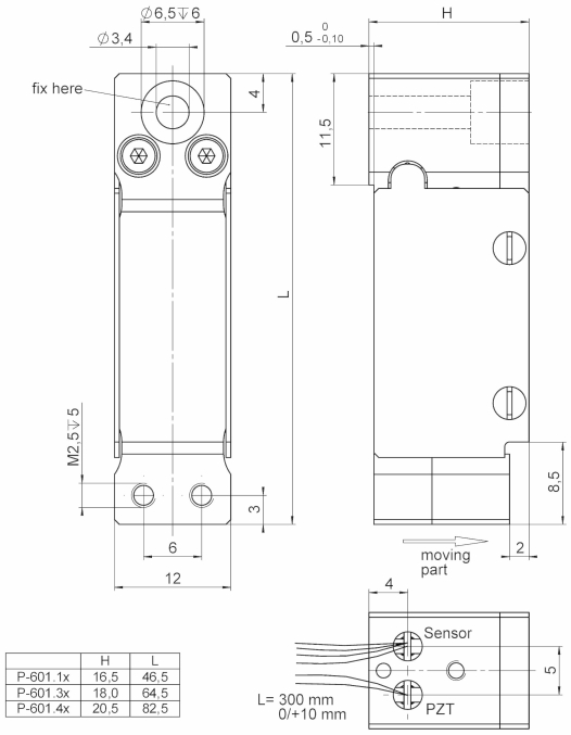 Линейные актуаторы серии PiezoMove™ P-601