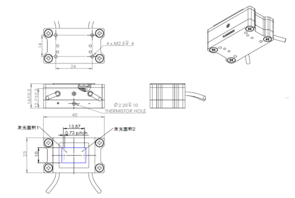 808 нм 150 Вт вертикальная матрица лазерных диодов