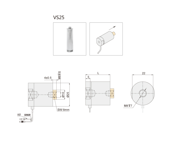 Пьезоактуатор линейный VS25