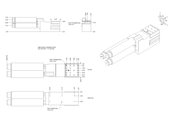 3-х осевой моторизированный нанопозиционер L-P3R-BBB-SI