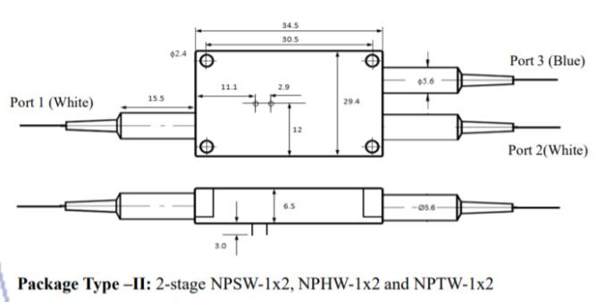 Высокоскоростные волоконные переключатели 1x1, 1x2, 2x2