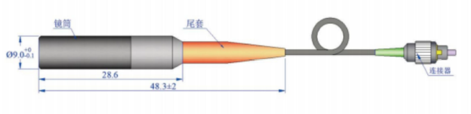 Асферический коллиматор с волоконным выводом