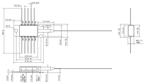 Лазерные диоды накачки 980 нм, 600-1000 мВт, 10-контактный корпус